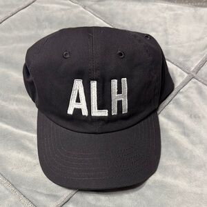 Black Cap with White ALH Embroidery